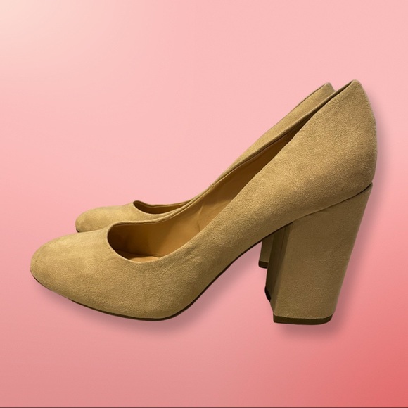 Nude Suede Heels - Picture 2 of 2